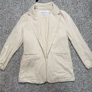 Calvin Klein Jeans Women's Beige Blazer